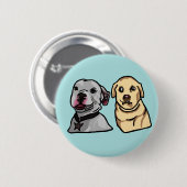 Süße Meme-Hunde Button (Vorne & Hinten)