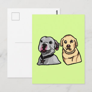 Süße Meme-Hunde Postkarte