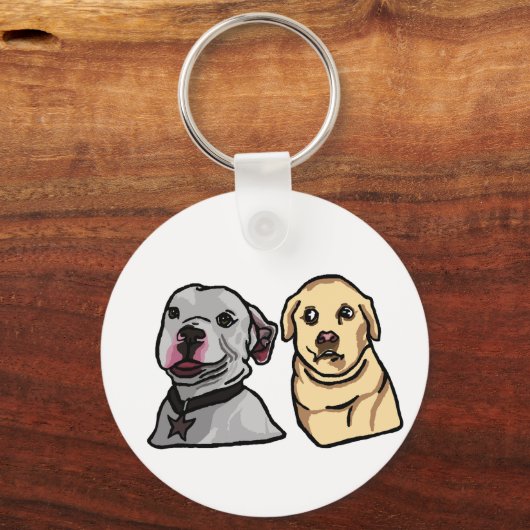 Süße Meme-Hunde Schlüsselanhänger (Vorderseite)