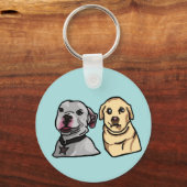 Süße Meme-Hunde Schlüsselanhänger (Rückseite)