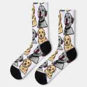 Süße Meme-Hunde Socken (Linkes Detail)