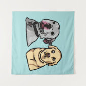 Süße Meme-Hunde Wandteppich (Vorderseite (Horizontal))