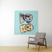 Süße Meme-Hunde Wandteppich (Beispiel (Horizontal))