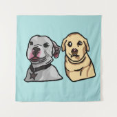 Süße Meme-Hunde Wandteppich (Vorderseite)