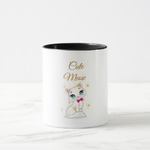 Süße Meow-Katze-Kaffeetasse Tasse