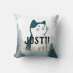 Süße „Meow Meow“-Katzenkissen Kissen