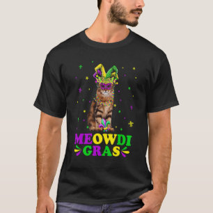 Süße Meowdi Gras Sibirische Katze Karnevalsmaske M T-Shirt