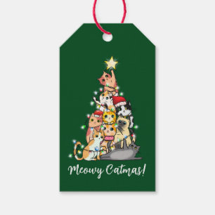 Süße Meowy Catmas Katzen Weihnachtsbaum Anpassung Geschenkanhänger