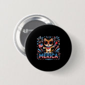 Süße Merica 4. Juli Katze 250 Jahre Veranda Gans Button (Vorne & Hinten)