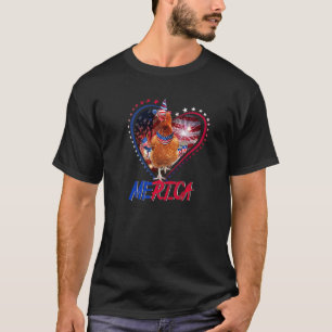 Süße Merica-Henne & USA-Flagge-Sonnenbrille 4. Jul T-Shirt