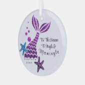 Süsse Mermaid Weihnachtsschmuck (Vorderseite links)