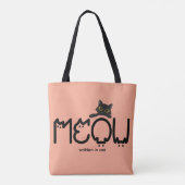 Süße Miau Katzenmutter Minimalistin Tasche (Rückseite)
