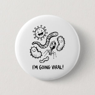 Süße Mikrobenkeim-Virus-Biologie-Lehrer Humor Wiss Button