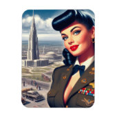 Süße Militär-Pin-up Magnet (Vertikal)