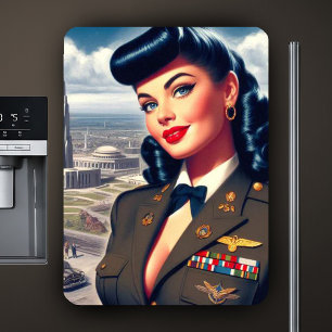 Süße Militär-Pin-up Magnet