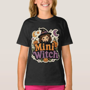 Süße Mini-Hexe Kinder Halloween T-Shirt Little G