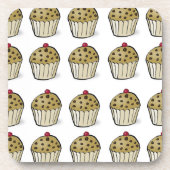 Süße Mini-Muffins Muster Getränkeuntersetzer (Vorderseite)