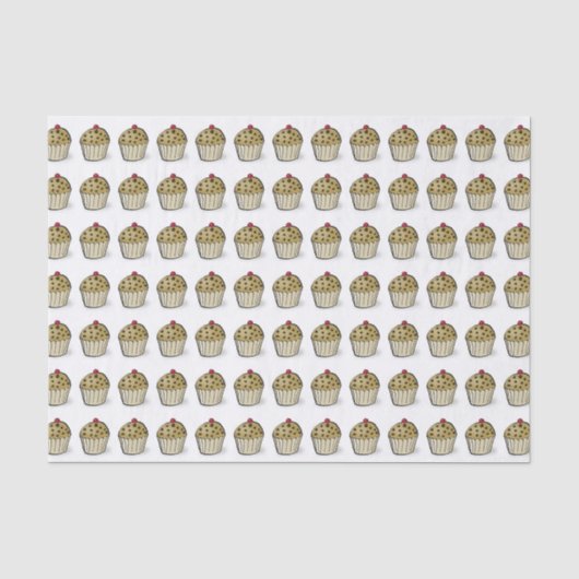 Süße Mini-Muffins Muster Seidenpapier (Vorderseite)
