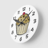 Süße Mini-Muffins Runde Wanduhr (Winkel)