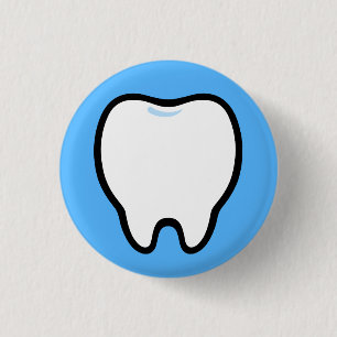 Süße minimale Zahnillustration Button