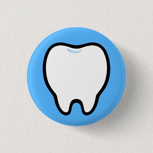 Süße minimale Zahnillustration Button (Vorderseite)