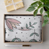 Süße Minimalistische Florale Seidenpapier (Geschenk)