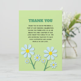 Süße minimalistische Frühlingsgänseblümchen-Blumen Dankeskarte