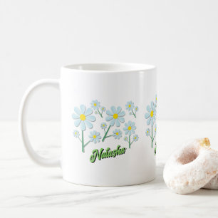 Süße minimalistische Frühlingsgänseblümchen-Blumen Kaffeetasse