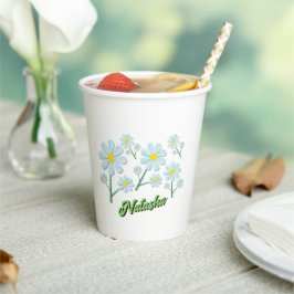 Süße minimalistische Frühlingsgänseblümchen-Blumen Pappbecher