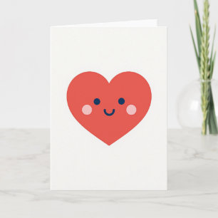 Süße minimalistische Herzkarte Karte