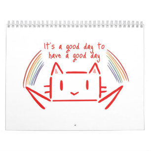 Süße minimalistische Katzenillustration Kalender