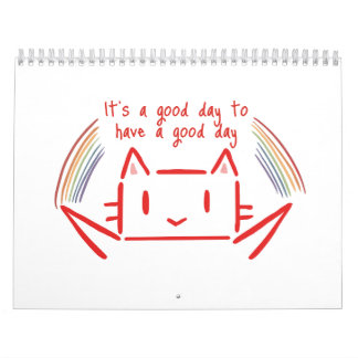 Süße minimalistische Katzenillustration Kalender