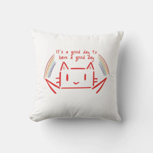 Süße minimalistische Katzenillustration Kissen
