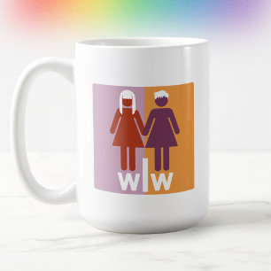 Süße minimalistische lesbische Pride-Farben  Kaffeetasse