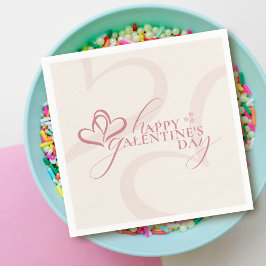 Süße minimalistische moderne pink-cream Schrift Ga Serviette