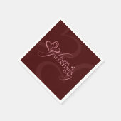 Süße minimalistische moderne schicke Creme Script  Serviette (Ecke)