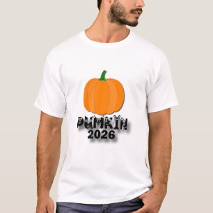 Süße minimalistische orange Kürbis Herbst-Illustra T-Shirt