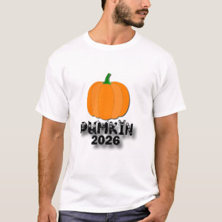 Süße minimalistische orange Kürbis Herbst-Illustra T-Shirt