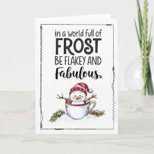 Süße minimalistische Schneemann-Weihnachtskarte Karte