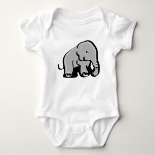 Süße minimalistischer Elefant Illustration Baby Strampler
