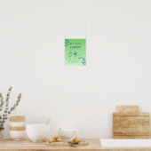 Süße mintgrüne Küchenwand-Kunst-Drucke Poster (Küche)