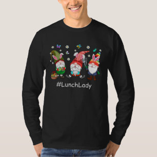 Süße Mittagessen-Dame Drei Häschen-Gnome Bunte Eie T-Shirt