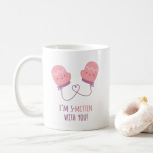 Süße Mitten-Liebes-Pun Kaffeetasse