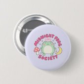 Süße Mitternachts-Frosch-Gesellschaft Kawaii Paste Button (Vorne & Hinten)