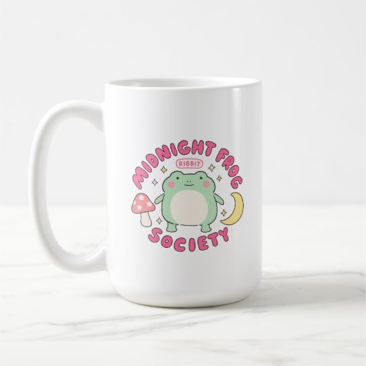 Süße Mitternachts-Frosch-Gesellschaft Kawaii Paste Kaffeetasse (Links)