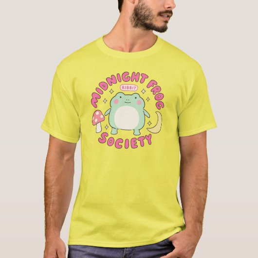 Süße Mitternachts-Frosch-Gesellschaft Kawaii Paste T-Shirt (Vorderseite)