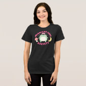 Süße Mitternachts-Frosch-Gesellschaft Kawaii Paste Tri-Blend Shirt (Vorderseite voll)