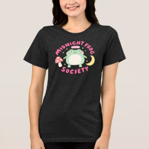 Süße Mitternachts-Frosch-Gesellschaft Kawaii Paste Tri-Blend Shirt