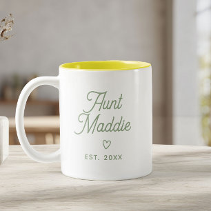Süße moderne Babygelüstanzeige Tante Schwangerscha Zweifarbige Tasse