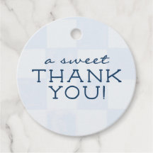 Süße moderne blaue karierte Babyparty